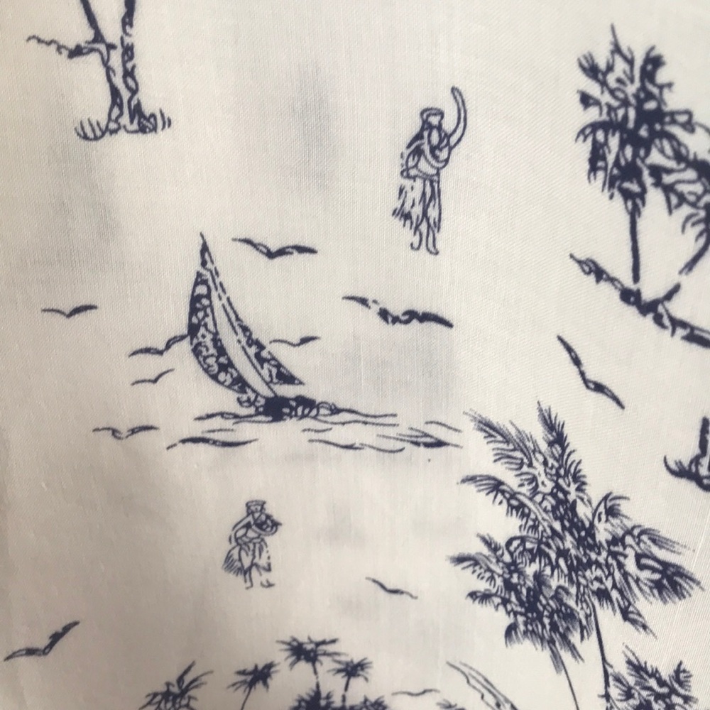 Tropical Print Buttondown Top- Size M - image 4